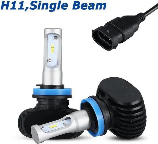 Alt view image 2 of 7 - Jansicotek H11/H8/H9 LED Headlight Bulb, 50W 6500K 8000Lumens Extremely Brigh CSP Chips Conversion Kit