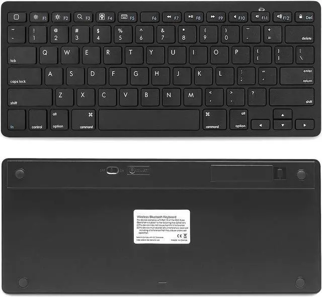 Alt view image 4 of 8 - Jansicotek Bluetooth Ultra-Slim Keyboard for iPad Air 2 / Air, iPad Pro, iPad mini 4 / 3 / 2 / 1, iPad 4 / 3 / 2 , New iPad 9.7"(2017), Galaxy Tabs and Other Mobile Devices (Black)