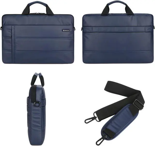 Alt view image 2 of 7 - Jansicotek 13.3 Inch Laptop Handbag, Notebook case Business Laptop Bag Shoulder Bag Work Briefcase Sleeve Case Handbag Fit for 13 - 13.3" Laptop / NoteBook Computer, Blue
