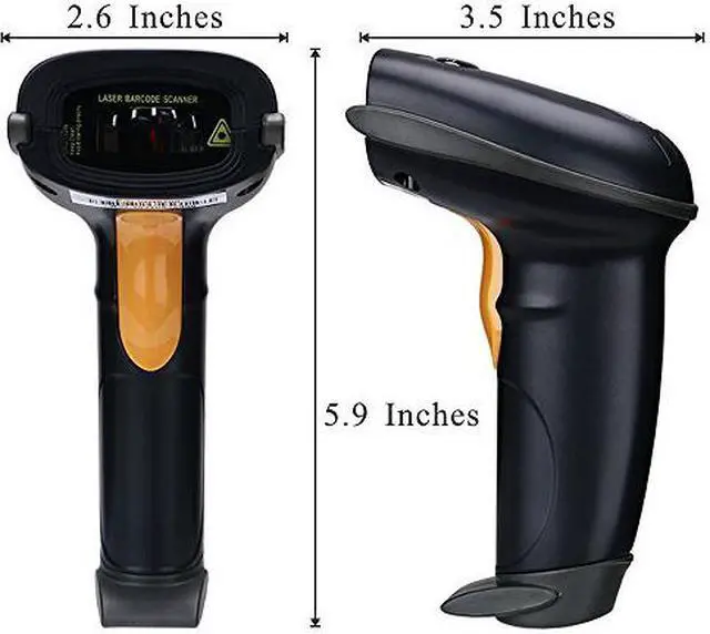 Alt view image 2 of 7 - Jansicotek 433Mhz Wireless Barcode Scanner Reader, long transmission distance 328ft (100m) Automatic Cordless Handhold Bar code Scanner with USB Receiver for Mac Windows Quickbooks Linux