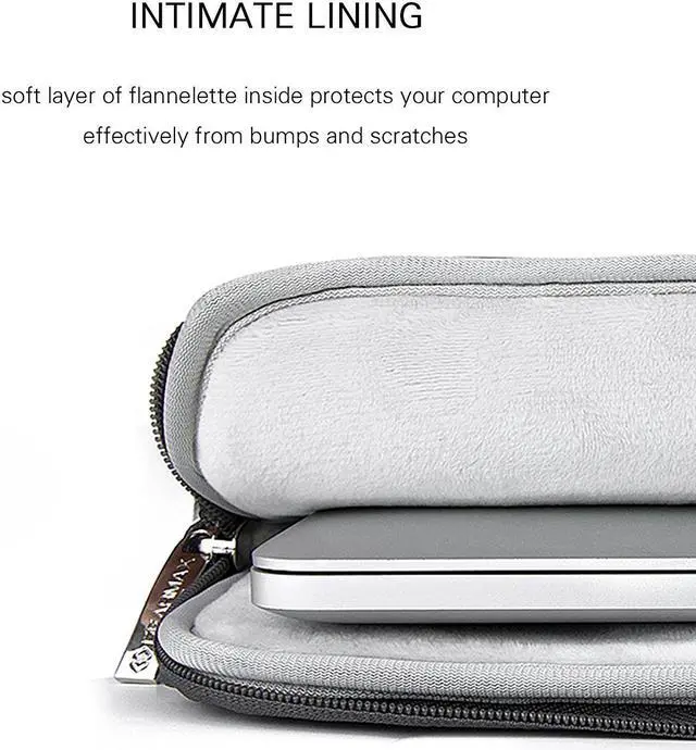 Alt view image 6 of 8 - WIWU 13.3 Inch Laptop Shoulder Bag Slim,  Laptop Sleeve Bag Briefcase Handbag Carrying Case for Macbook ThinkPad Dell HP Acer ASUS Toshiba Samsung Chromebook (13.3, Gray)