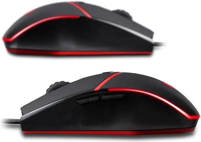 Alt view image 3 of 8 - ZELOTES Gaming Mouse Wired [ Programmable ][ Breathing Light ] [ 3200 DPI ] [ Weight Tuning Set ],  PC,Computer Gamer Mice, 6 Buttons for Both Hands- Black