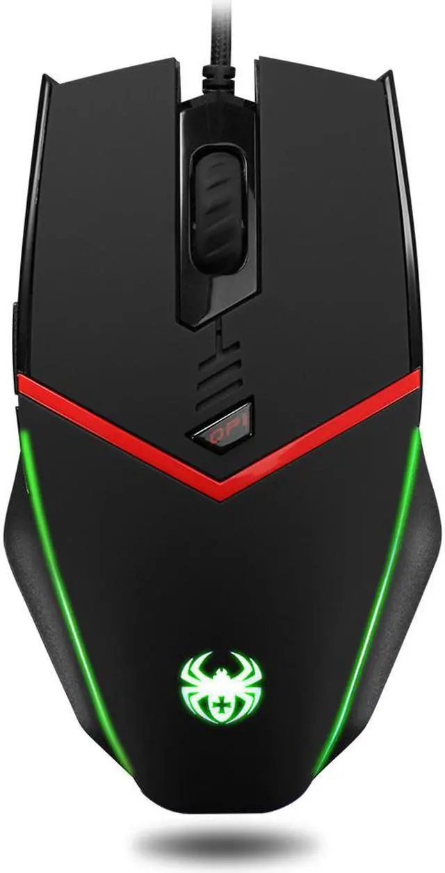 Alt view image 2 of 8 - ZELOTES Gaming Mouse Wired [ Programmable ][ Breathing Light ] [ 3200 DPI ] [ Weight Tuning Set ],  PC,Computer Gamer Mice, 6 Buttons for Both Hands- Black