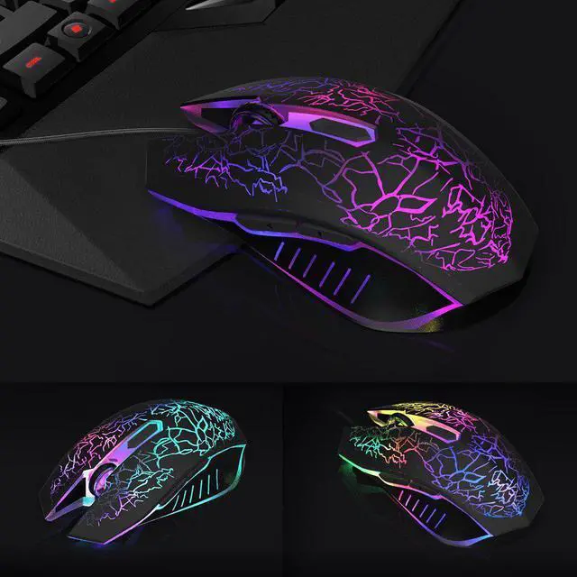 Alt view image 6 of 7 - Jansicotek Gaming Mouse Wired [2400 DPI]  [ Breathing Light] Ergonomic Game Computer Mice with 6 Buttons for PC,Gamer,Black
