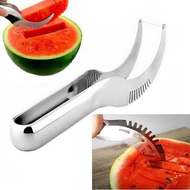 Stainless Steel Watermelon Slicer Cutter, Slice, Grip And Cube