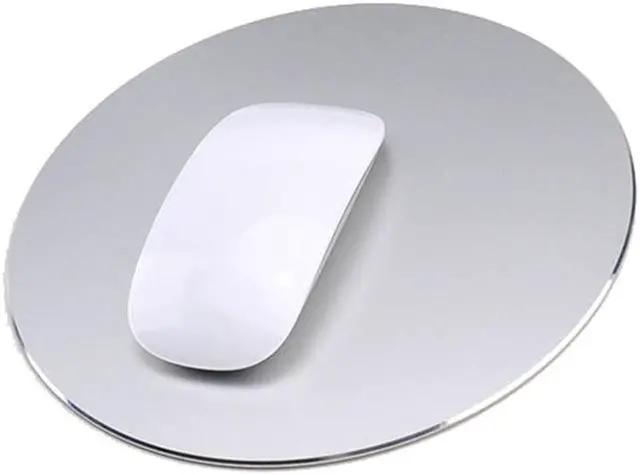Main image of Jansicotek Mouse Pad Round Aluminum Alloy Gaming Mouse Pads Non-Slip PU Base Micro Sand Blasting Aluminum Surface Nice Smooth Top Sleek and Very Easy to Clean for Computer Laptop,8.66"x8.66"x0.08"