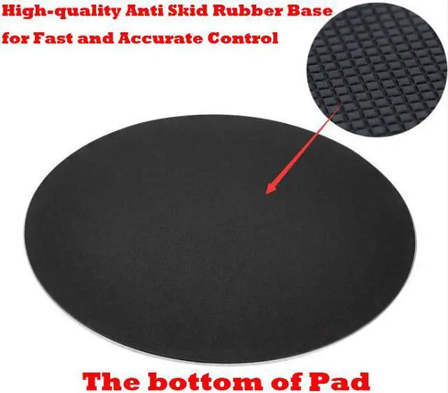 Alt view image 6 of 7 - Jansicotek Mouse Pad Round Aluminum Alloy Gaming Mouse Pads Non-Slip PU Base Micro Sand Blasting Aluminum Surface Nice Smooth Top Sleek and Very Easy to Clean for Computer Laptop,8.66"x8.66"x0.08"