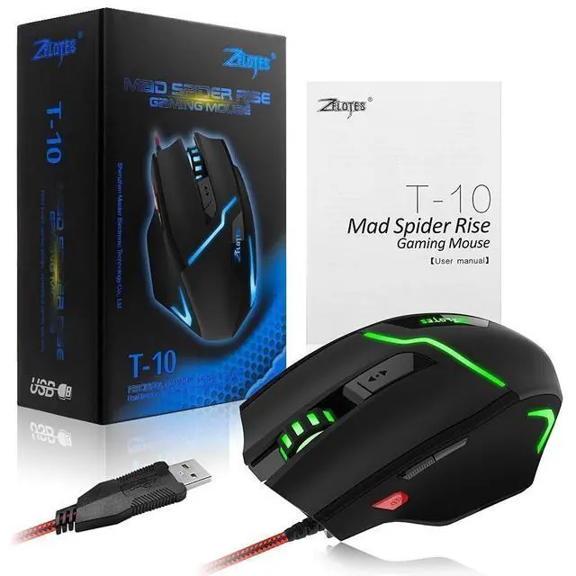 Main image of Zelotes 7200 DPI Gaming Mouse,7 Buttons,Multi-Modes LED Lights, 7 Adjustable DPI Levels, 600/1000/1600/2400/3200/5400/7200DPI USB Optical Wired Mice for Gamer PC MAC Laptop