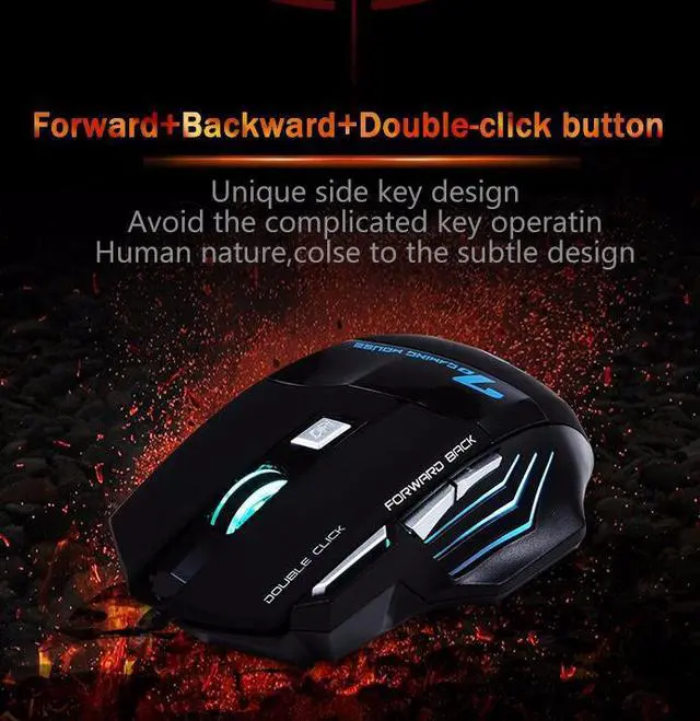Alt view image 4 of 7 - iMice Wired Gaming Mouse 7 Buttons Optical Professional Gamer E-Sports Computer Mice