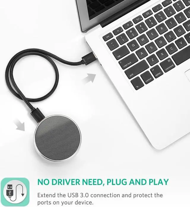 Alt view image 6 of 8 - Jansicotek USB 3.0 Cable Extender, High Speed 5Gbps USB 3.0 to USB 3.0 Male to Male for External Hard Drives, Modems, Printers, Cameras, Computer, Laptop & More(1.65 Feets, 0.5m)