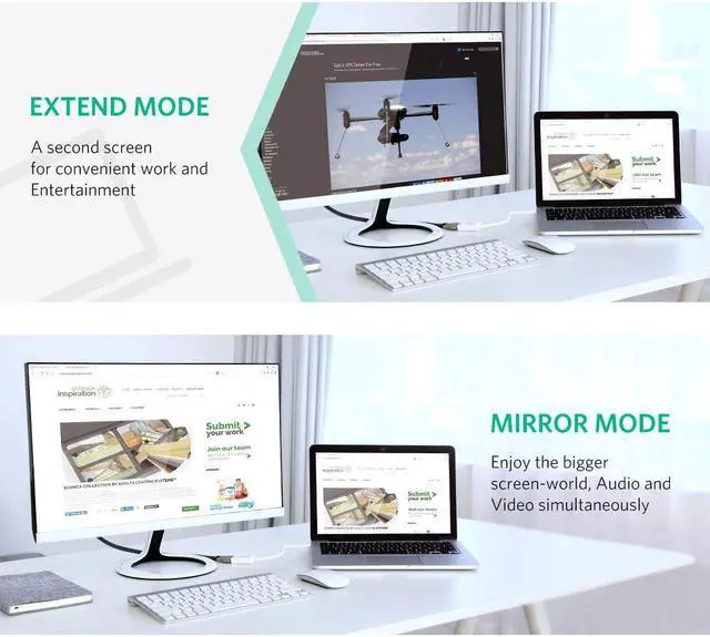 Alt view image 7 of 8 - Jansicotek 3K&4K Mini Displayport(Thunderbolt) to HDMI Adapter, Mini DP Display Port to HDMI Converter(Adaptor) Gold-Plated Cord MacBook Pro, MacBook Air, Mac Mini, Microsoft Surface Pro 3/4 - White