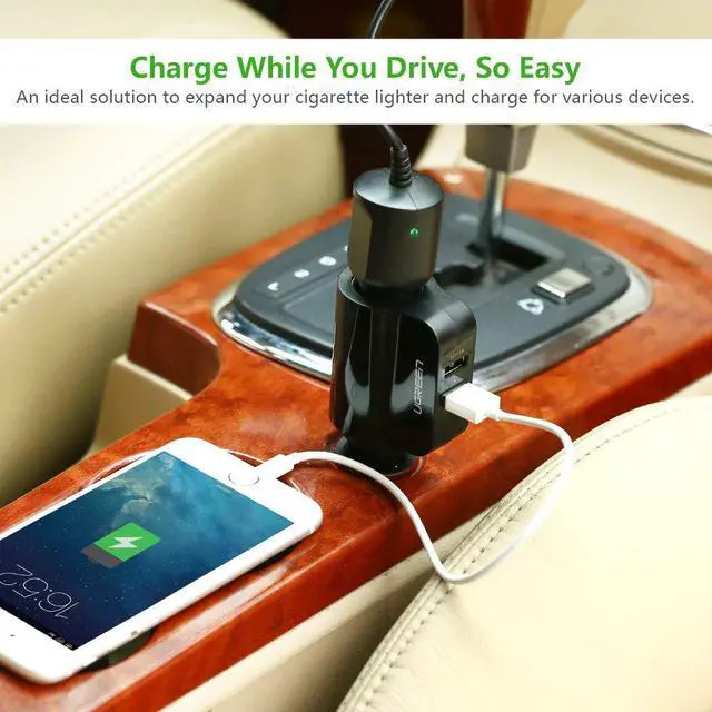 Alt view image 2 of 7 - Jansicotek 5V 3.4A Dual USB Car Charger Compatible Samsung Galaxy S8/S8 Plus/S9/S9 Plus/Note 9/8, LG V30/V20/G6/G5, HTC 10/U11 in-Car Navigation, Voice Initiated Calling, and Music Streaming