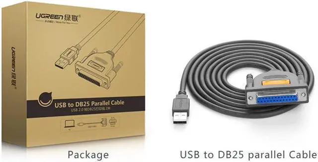 Alt view image 7 of 7 - Jansicotek USB to Printer DB25 25-Pin Parallel Port Cable Adapter Connector IEEE 1284 Converter for Laptop Desktop PC Supports Windows, Mac OS, Linux, 2meter/6.5ft