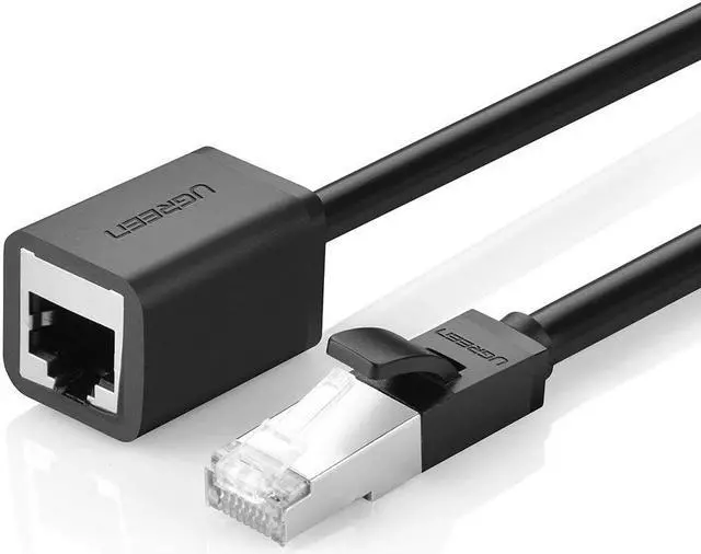 Main image of Jansicotek Ethernet Extension Cable, CAT 6 RJ45 Male to Female Shielded LAN Network Patch Cord Support Cat6 / Cat5e / Cat5 Standards, RJ45 Cords Shielded Male to Female, 6ft/2m