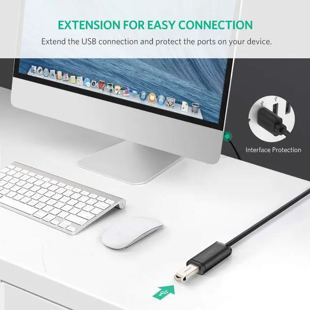 Alt view image 6 of 8 - Jansicotek USB Cable USB 2.0 Extension Cable - A-Male to A-Female USB Extender Cord 5000+ Bend Lifespan for Playstation, Xbox, Printer, Scanner, Camera, Keyboard, Hard Drive-15 Feet (5M)