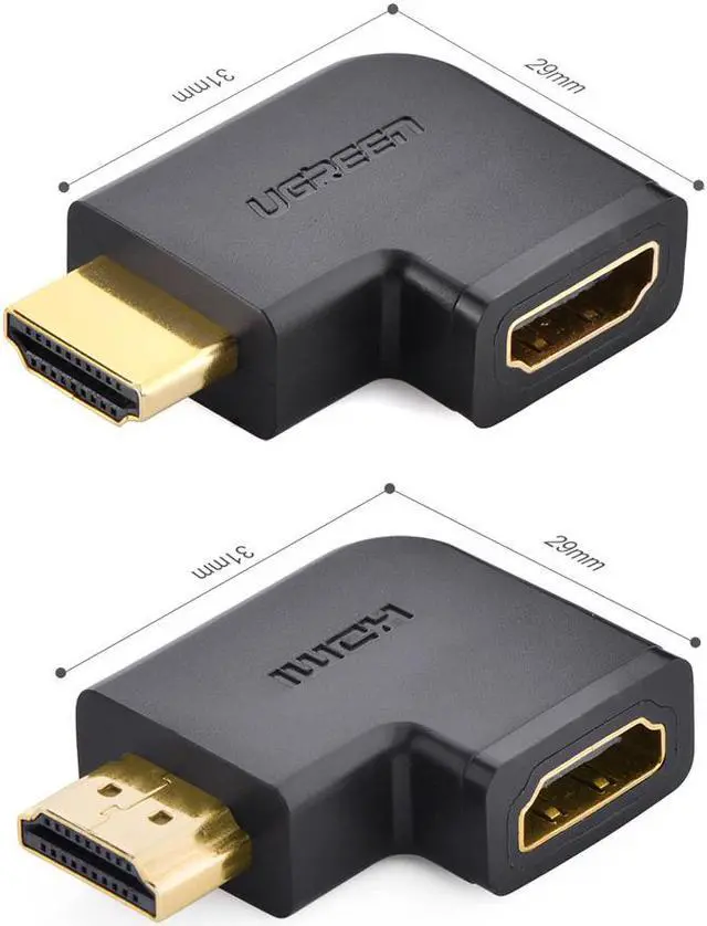 Alt view image 4 of 6 - Jansicotek  (1 Pair)HDMI Adapter Combo, Left and Right Angle 90 Degree 270 Degree HDMI Male to Female Support 3D 4K 1080P HDMI Extender for TV Stick, Roku stick, Chromecast, Nintendo Switch, Xbox, PS4