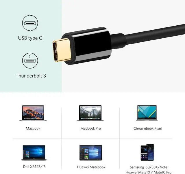 Alt view image 2 of 7 - Jansicotek USB C to HDMI 4K VGA Adapter, USB 3.1 Type C to VGA HDMI UHD Video Converter Adaptor for 2018 iPad Pro/MacBook Pro/Chromebook/Lenovo 900/Dell XPS/Samsung Galaxy S8 S9, No Driver