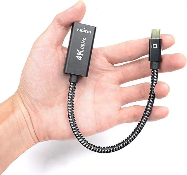 Alt view image 2 of 8 - Jansicotek 4K Mini DisplayPort to HDMI Adapter - 4K@60Hz Thunderbolt to HDMI Adapter for MacBook Air/Pro, Surface Pro/Dock/Book, Monitor, Projector, More +