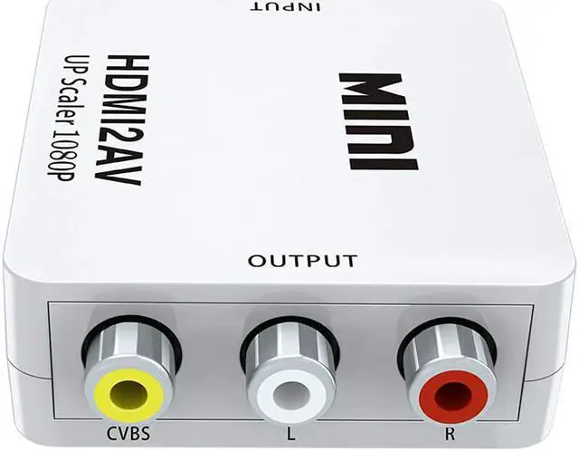 Alt view image 3 of 7 - Jansicotek HDMI to av, HDMI to RCA, HDMI to AV 3RCA CVBs- 1080P HDMI to AV 3RCA CVBs Composite Video Audio Converter Adapter Supporting PAL/NTSC with USB Power Cable  (White)