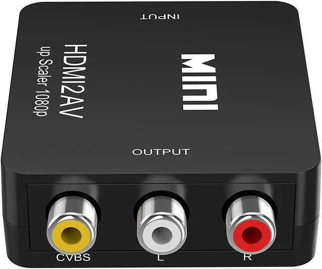 Alt view image 4 of 7 - Jansicotek  1080P HDMI to AV 3RCA CVBs, HDMI to RCA,HDMI to AV,Composite Video Audio Converter Adapter Supporting PAL/NTSC with USB Cable (Black)