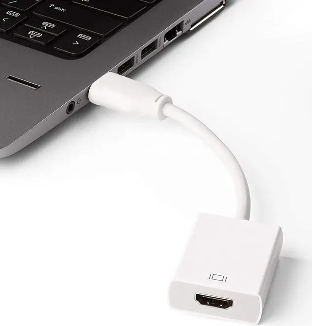 Alt view image 5 of 7 - Jansicotek DisplayPort to HDMI Adapter 1080P@60Hz, Gold Plated Connectors, Male to Female, DP to HDMI Video Converter for Laptop Desktop for Dell Lenovo HP Laptop to Monitor HDTV Projector - White