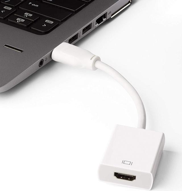 Alt view image 5 of 7 - Jansicotek DisplayPort to HDMI Adapter Converter Support 1080P - Male to Female DP to HDMI for DisplayPort Enabled Desktops and Laptops to Connect to HDTV/HDMI Displays - White