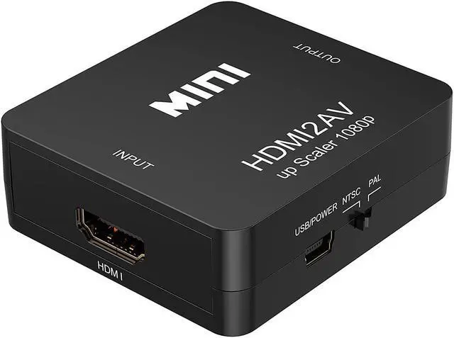 Alt view image 5 of 7 - Jansicotek 1080P HDMI to AV 3RCA CVBs Composite Video Audio Converter Adapter Supporting PAL/NTSC with USB Power Cable for PC Laptop Xbox PS4 PS3 TV STB VHS VCR Camera DVD  (Black)