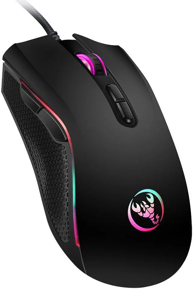 Main image of HXSJ A869 Max-3200DPI 7 Buttons Mice 7 Colors LED Optical USB Wired Mouse Optical Gaming Mouse for Deskbook Laptop Game Mouse