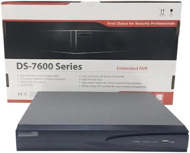 Alt view image 3 of 7 - Hikvision Original English version 4K 4CH PoE NVR DS-7604NI-K1/4P 4 Channel Embedded Plug Play 4K NVR with 4 PoE Ports for IP Camera CCTV System