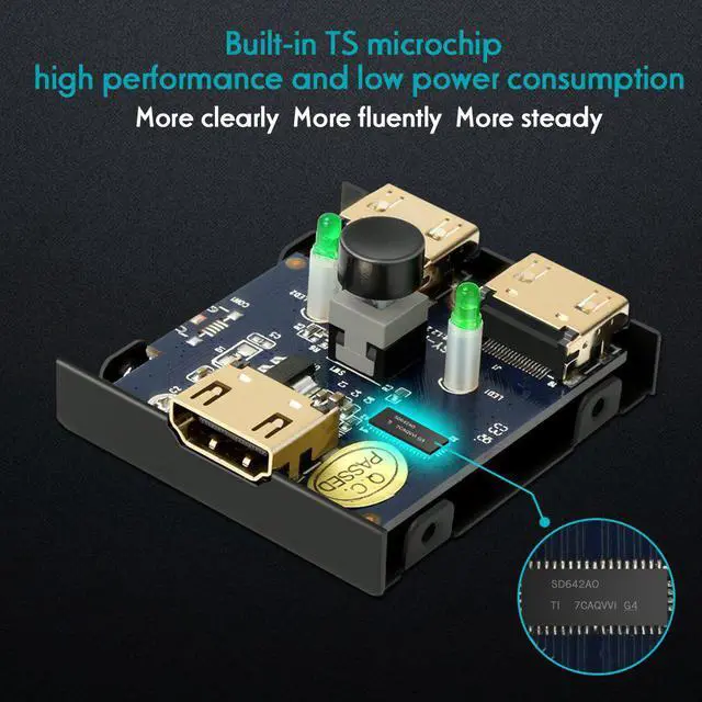 Alt view image 7 of 7 - Jansicotek HDMI Splitter, HDMI Switch Bidirectional 2 Input to 1 Output or 1 in to 2 Out, Supports 4K/3D/1080/HDCP Passthrough-HDMI Switcher for HDTV/Blu-Ray Player/DVD/DVR/Xbox etc.