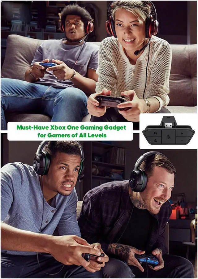Alt view image 7 of 7 - Jansicotek  Xbox One Stereo Amplified Headset Adapter Gaming Headset and Headset Audio Controller- Xbox One