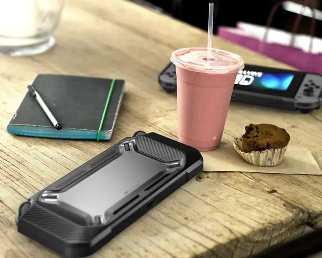 Alt view image 5 of 7 - Jansicotek Case Cover for Nintendo Switch, [Heavy Duty] Slim Rubberized [Snap on] Hard Case Cover for Nintendo Switch release, Comeing with Nintendo Switch case (Black)