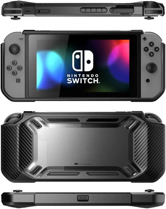 Alt view image 7 of 7 - Jansicotek Case Cover for Nintendo Switch, [Heavy Duty] Slim Rubberized [Snap on] Hard Case Cover for Nintendo Switch release, Comeing with Nintendo Switch case (Black)
