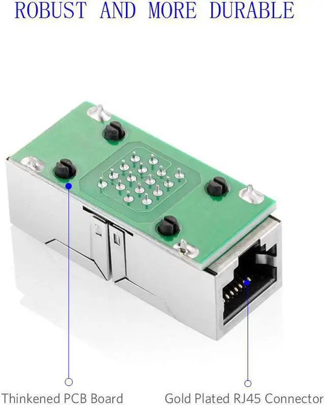 Alt view image 6 of 8 - Jansicotek RJ45 Inline Coupler, Cat7 Cat6 Cat5e Ethernet Coupler Female to Female(Black-2 Pack)