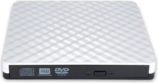 Main image of Jansicotek External CD Drive, BEVA Portable Slim USB 3.0 DVD CD Player Burner RW Writer, Copier, Reader for Laptop, Notebook, Desktop, Mac, Support Windows 7/8/ 10/ XP/Mac OS  -White