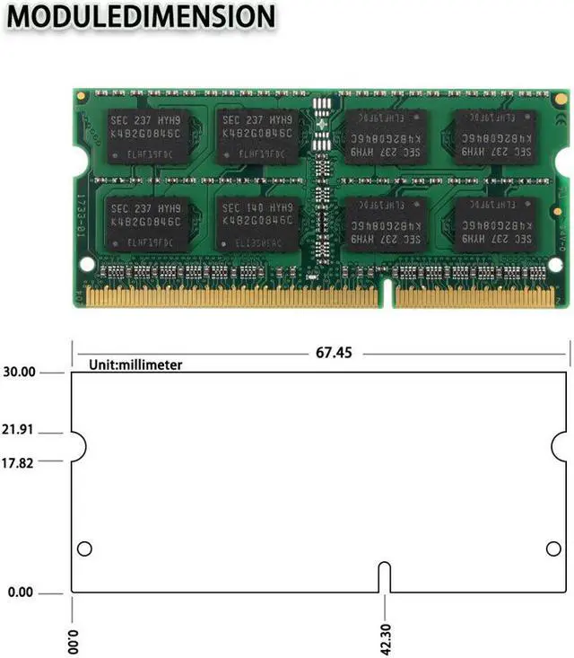 Alt view image 5 of 5 - Crucial 8GB 204-Pin DDR3 SO-DIMM DDR3L 1600 (PC3L 12800) Laptop Memory Model CT102464BF160B by AVARUM RAM