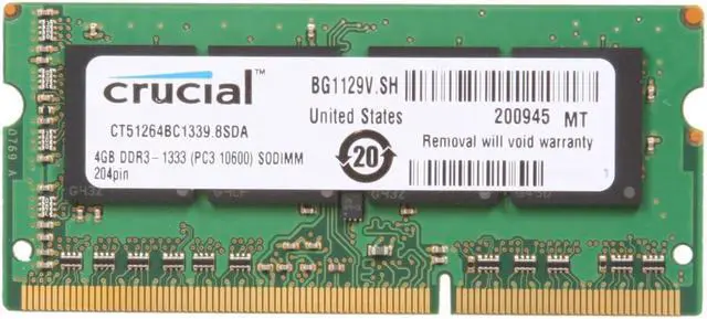 Alt view image 2 of 4 - Crucial CT51264BC1339 4GB DDR3 SDRAM Memory Module