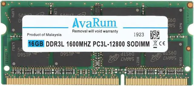 Alt view image 3 of 7 - Avarum RAM equal to 16GB 204-Pin DDR3 SO-DIMM DDR3L 1600 (PC3L 12800) Laptop Memory Model CT204864BF160B