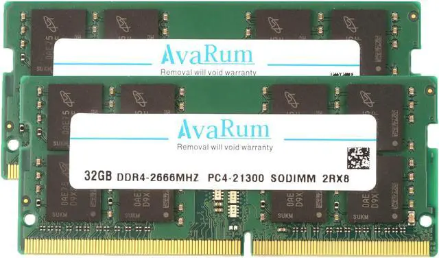 Avarum RAM equal to 64GB Kit (32GBx2) DDR4 2666 MT/s CL19 SODIMM