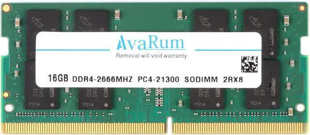 Alt view image 2 of 7 - Avarum RAM equal to 32GB (2 x 16GB) DDR4 2666MHz DRAM (Notebook Memory) CL19 1.2V DR SODIMM (260-pin) CT2K16G4SFD8266