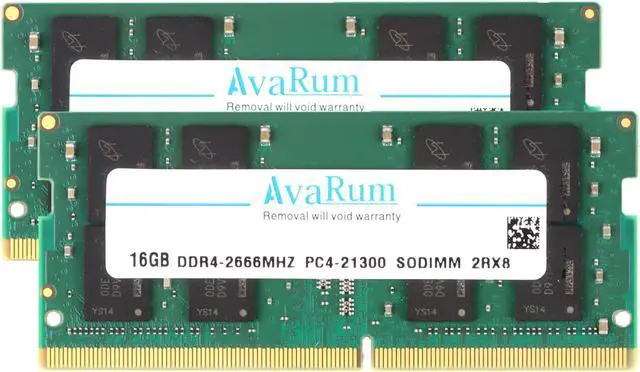 Main image of Avarum RAM equal to 32GB (2 x 16GB) DDR4 2666MHz DRAM (Notebook Memory) CL19 1.2V DR SODIMM (260-pin) CT2K16G4SFD8266