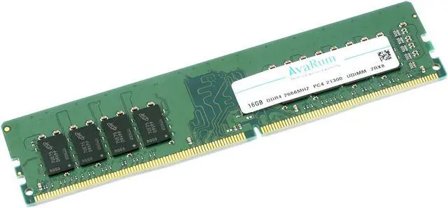 Alt view image 4 of 7 - Avarum RAM equal to 16GB 2666 MT/S 288-Pin DDR4 SDRAM UDIMM (PC4-21300) Memory Module, CL19, Unbuffered, Dual Ranked x8, Non-ECC, 1.2V