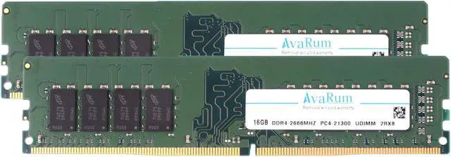 Alt view image 7 of 7 - Avarum RAM equal to 16GB 2666 MT/S 288-Pin DDR4 SDRAM UDIMM (PC4-21300) Memory Module, CL19, Unbuffered, Dual Ranked x8, Non-ECC, 1.2V