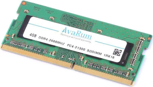 Alt view image 4 of 7 - Avarum RAM equal to 4GB Single DDR4 2666 MT/s (PC4-21300) CL19 x8 SODIMM 260-Pin Memory - CT4G4SFS8266