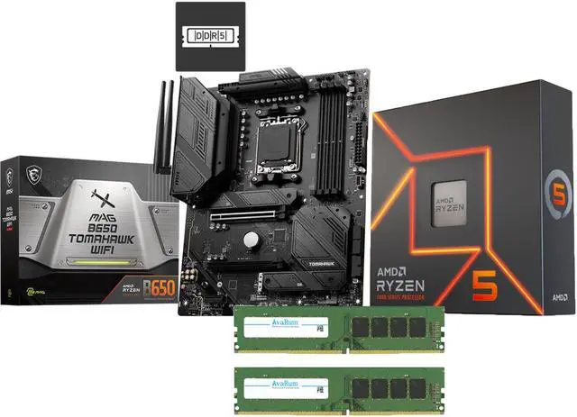 Main image of Avarum 16GB DDR5 5200 (PC5 41600) MAG B650 TOMAHAWK WIFI AM5 AMD B650 SATA 6Gb/s DDR5 Ryzen 7000 ATX Motherboard Ryzen 5 8600G - Ryzen 5 8000-G Series 6-Core 4.3 GHz Socket AM5 65W AMD Radeon 760M Pro