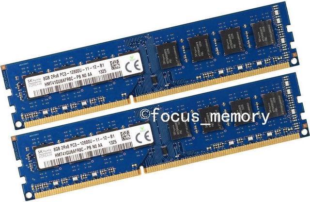Hynix 16GB 2X 8GB PC3-12800 1600Mhz 240pin 12800U DDR3 Desktop Memory RAM  NonECC