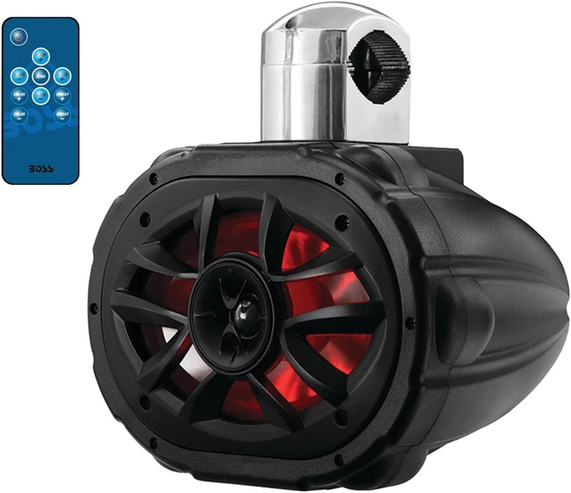 Alt view image 5 of 20 - Boss Audio MRWT69RGB 6 X 9 600-Watt 4-Way Marine Wake Tower Speaker With Rgb Led Lights