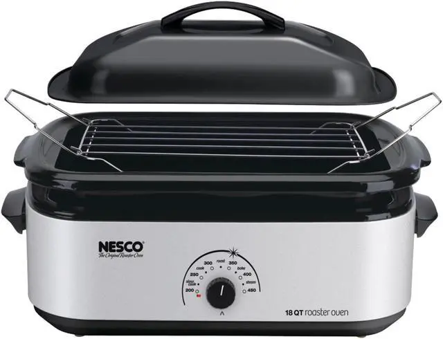 Alt view image 6 of 12 - Nesco 18-quart Porcelain Cookwell Roaster Oven