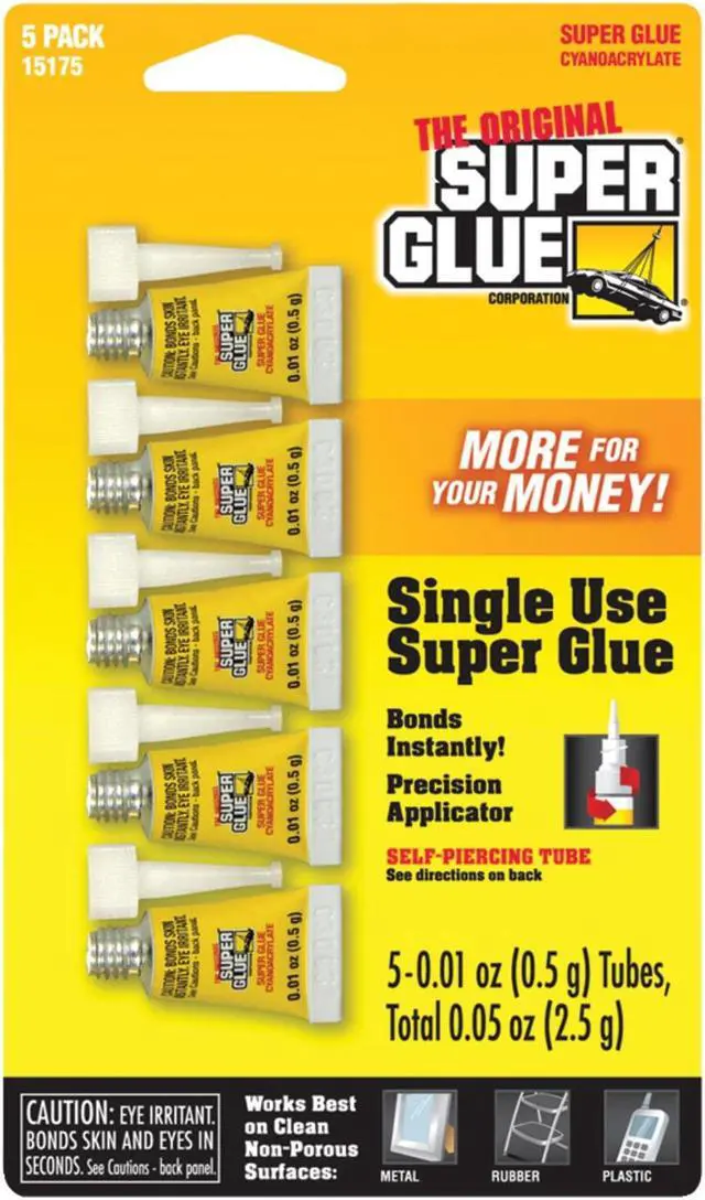 Alt view image 7 of 13 - Super Glue Corp. 15175-12 Super Glue Single Use Minis, 5 each of 1 Pack