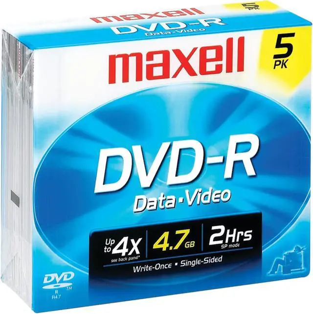 Alt view image 2 of 4 - Maxell DVD Recordable Media - DVD-R - 16x - 4.70 GB - 5 Pack Jewel Case